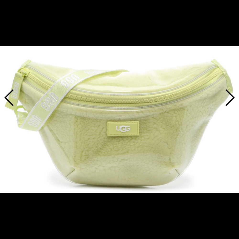 Ugg Natasha clear belt bag neon yellow NWT
